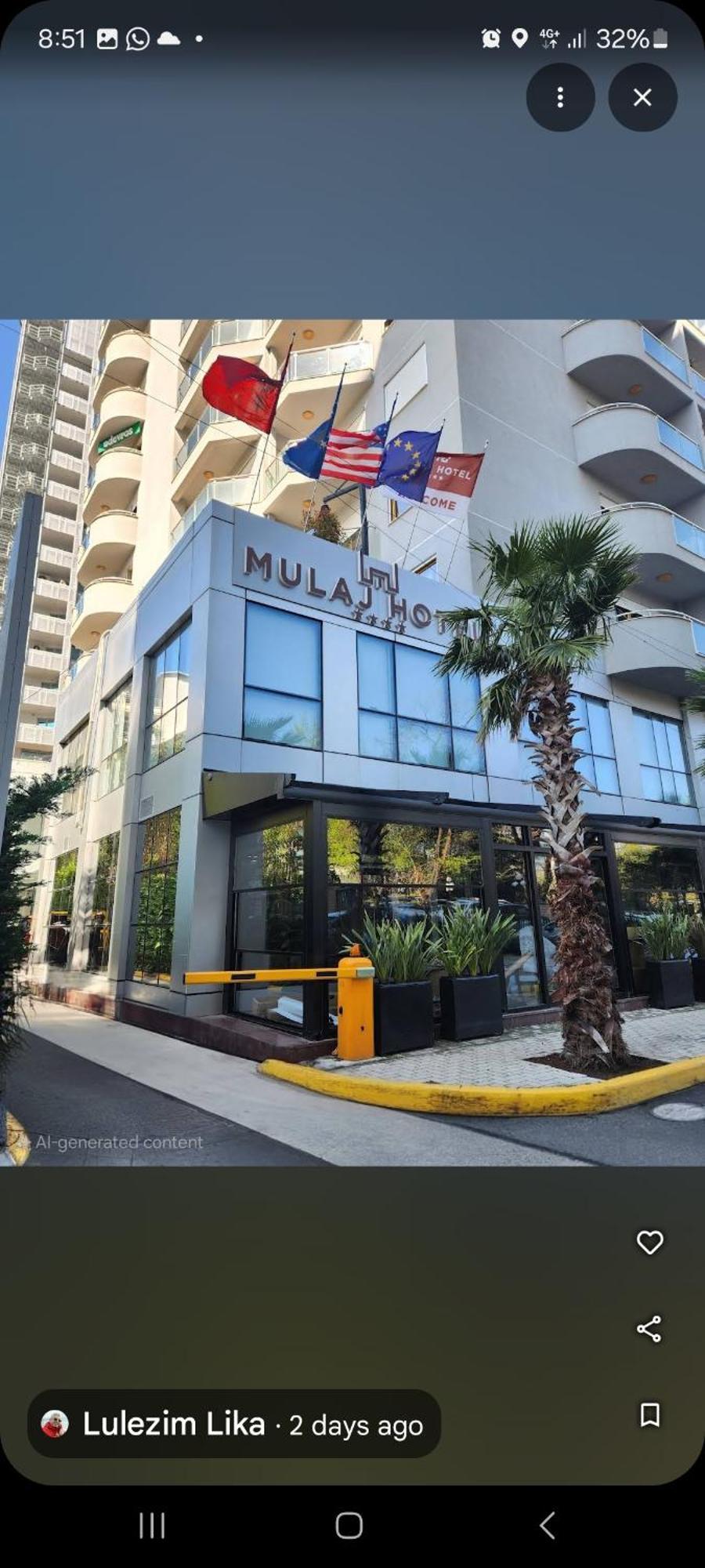 Mulaj Hotel Тирана Екстериор снимка